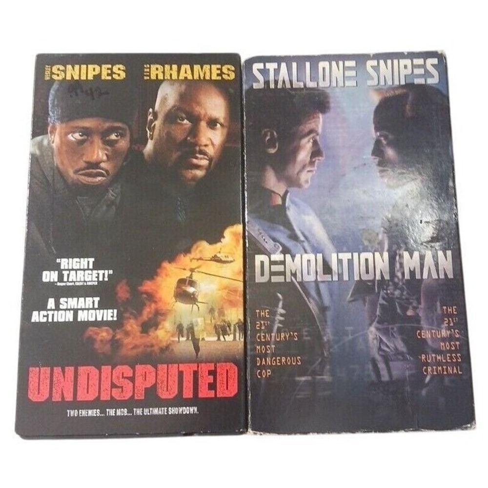 Warner Bros Demolition Man Undisputed VHS Wesley Snipes Action Movie Lot READ‎